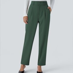 Halara High Waisted Pocket Solid Work Tapered Pants